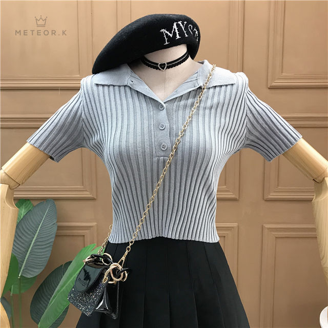 Áo Thun Polo Nữ Tay Ngắn Đơn Giản Thời Trang Phong Cách Hàn Quốc | BigBuy360 - bigbuy360.vn