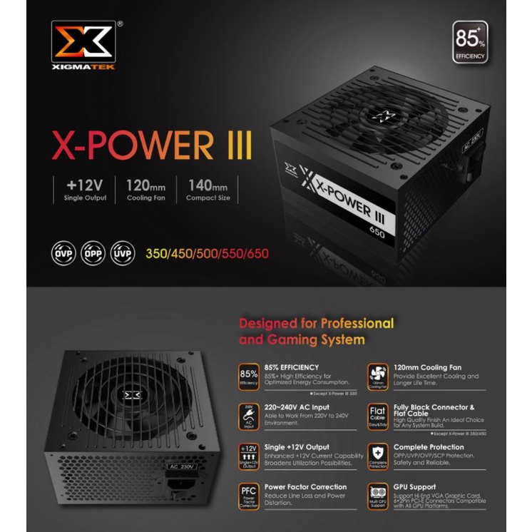 Nguồn máy tính Xigmatek XPOWER III 550 500W