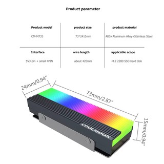 Bộ Tản Nhiệt Cm-M73S M.2 Ssd 2280 Argb
