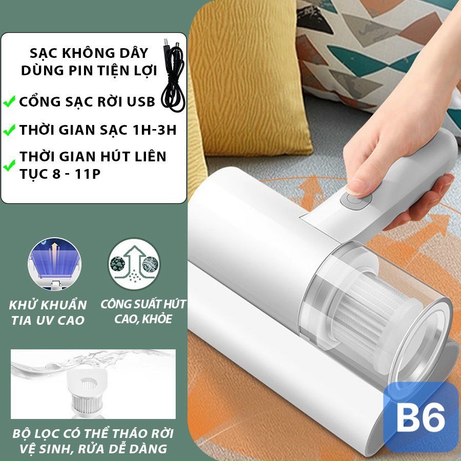 Máy hút bụi đêm. giường, chăn ga sofa cao cấp diệt khuẩn UV