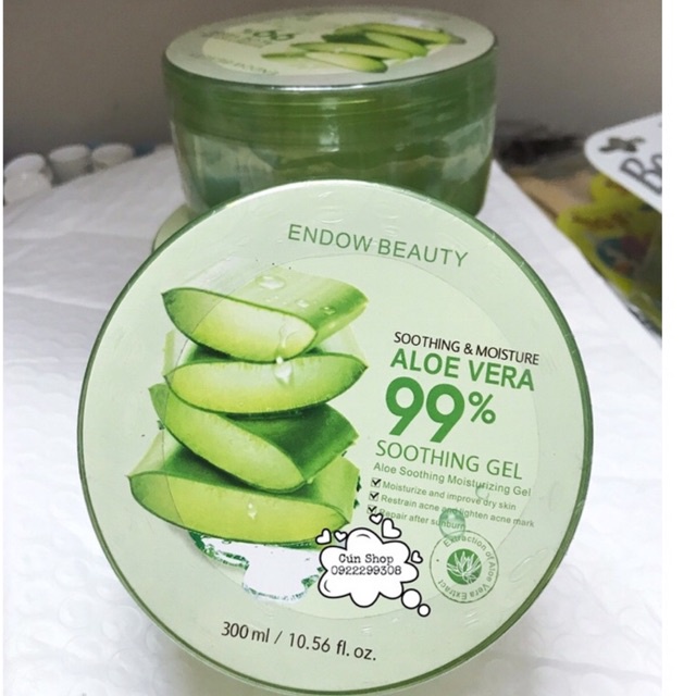 Gel Lô Hội Nha Đam Aloe vera Dưỡng Da Đa Năng , Dưỡng Ẩm Kiềm Dầu, Nâng Tone, Trẻ Hóa Da 99% 300ml