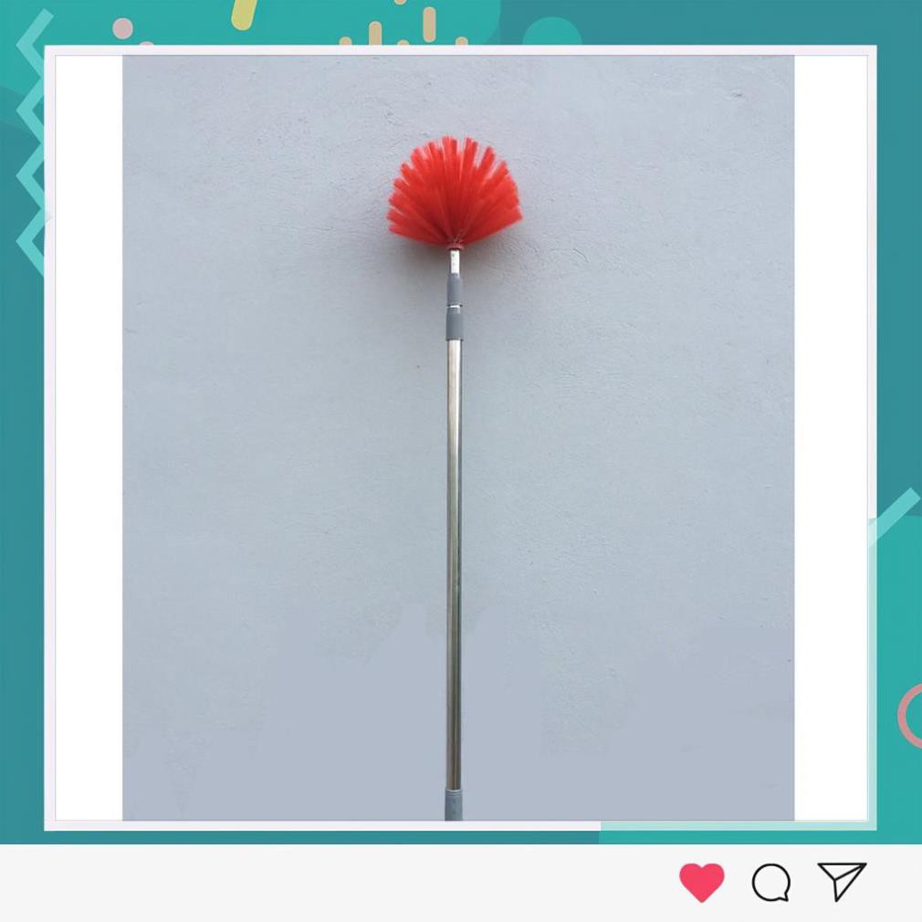 Chổi quét trần nhà,quét màng nhện, cây treo đồ quần áo inox đa năng chiều dài co giãn từ 1.1m ~ 2.8m