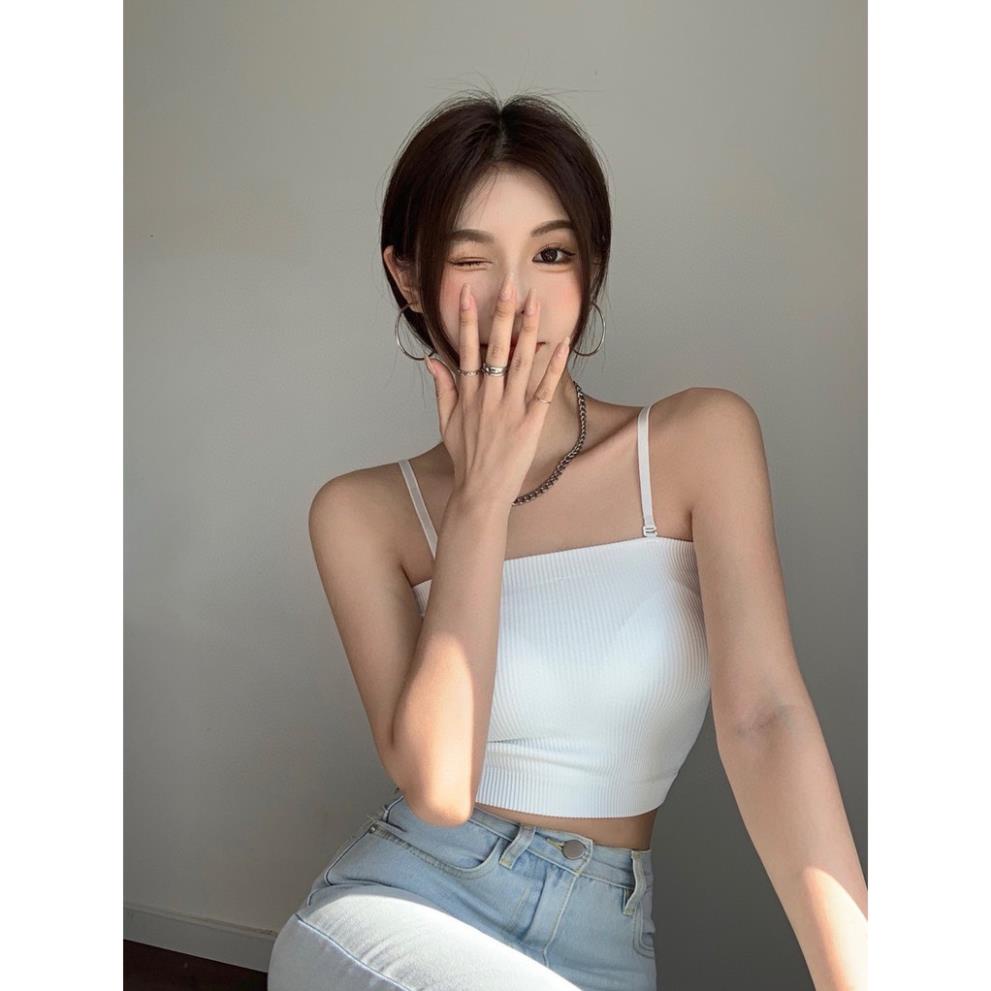 Áo Bra Nữ Thun Tăm Nâng Ngực Gợi Cảm Mẫu Mới Mút Ngực Có Tháo Rời Dây N98 - LADY