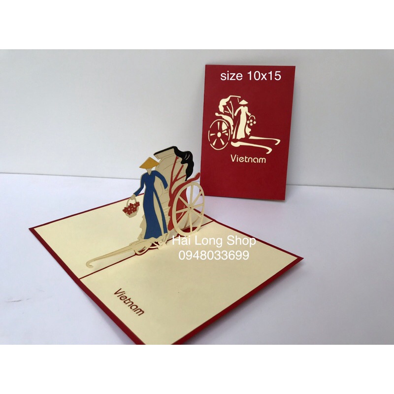 Cô gái xuống xe 1 -  Girl - Thiệp 3D