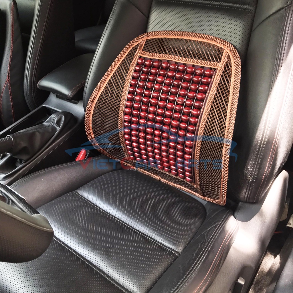 Tựa Lưng Hạt Gỗ Chính Hãng Cho Ghê Ô tô Và Ghế Văn Phòng - Nâng Đỡ Tránh Vẹo Cột Sống