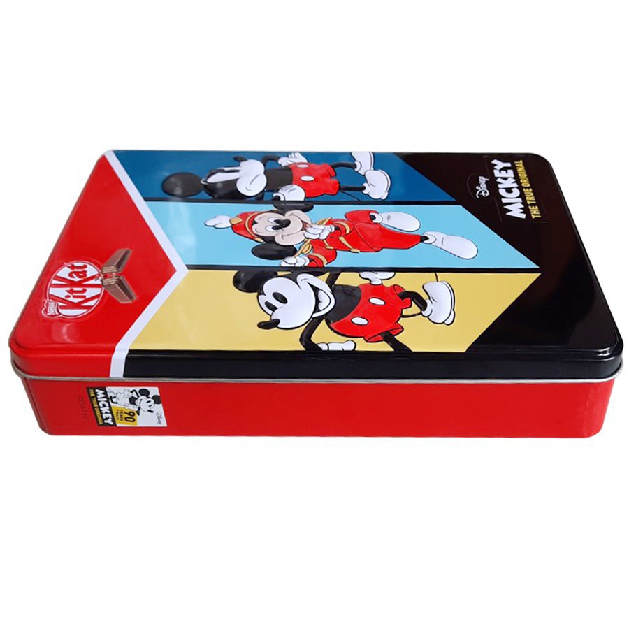 Hộp 12 thanh Socola Kitkat - Hộp thiếc hình chuột Mickey