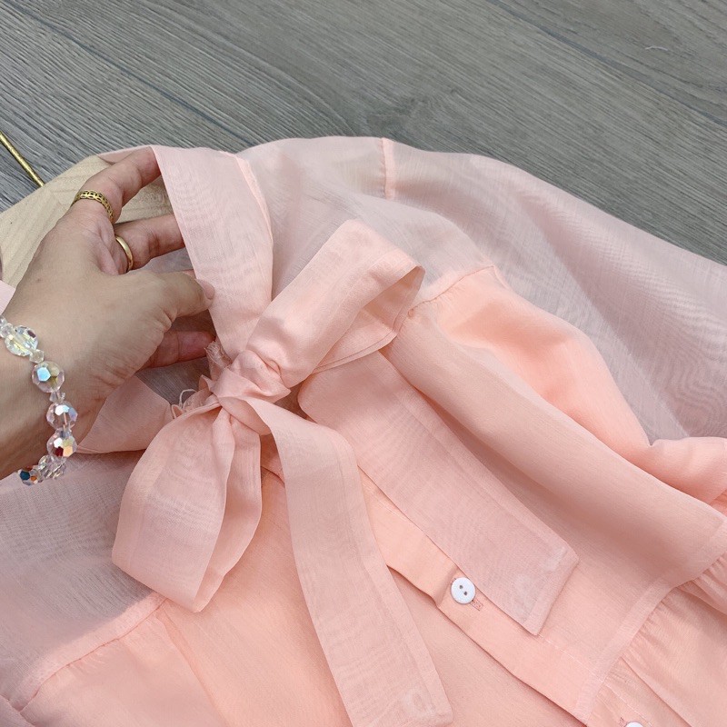 Đầm xoè tầng babydoll nơ cổ siêu yêu (Ảnh thật và video trải sàn) | BigBuy360 - bigbuy360.vn