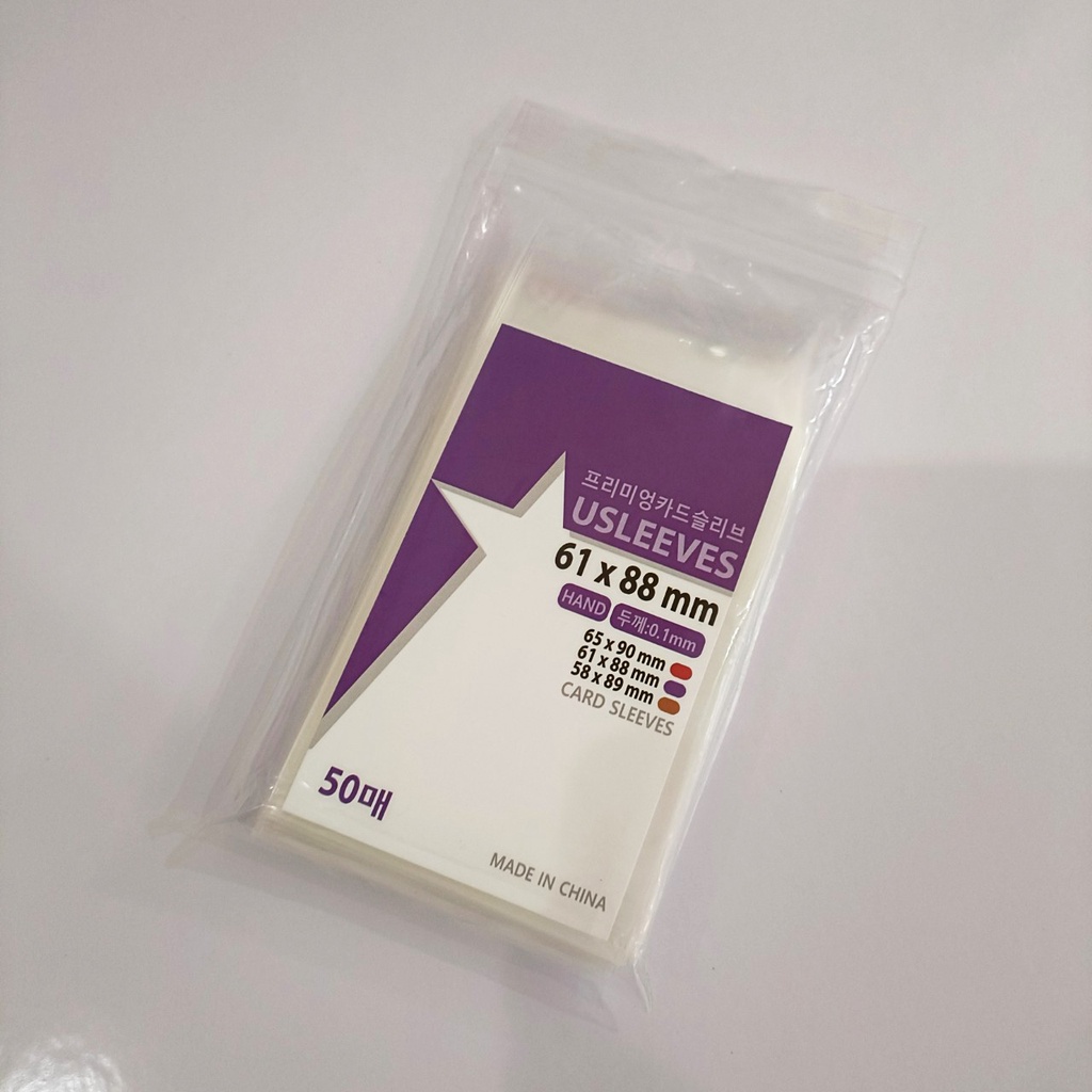 Bọc bài Sleeve USLEEVES HARD SIÊU DÀY 0.1mm, Bọc Photocard, Mini Photocard, ...
