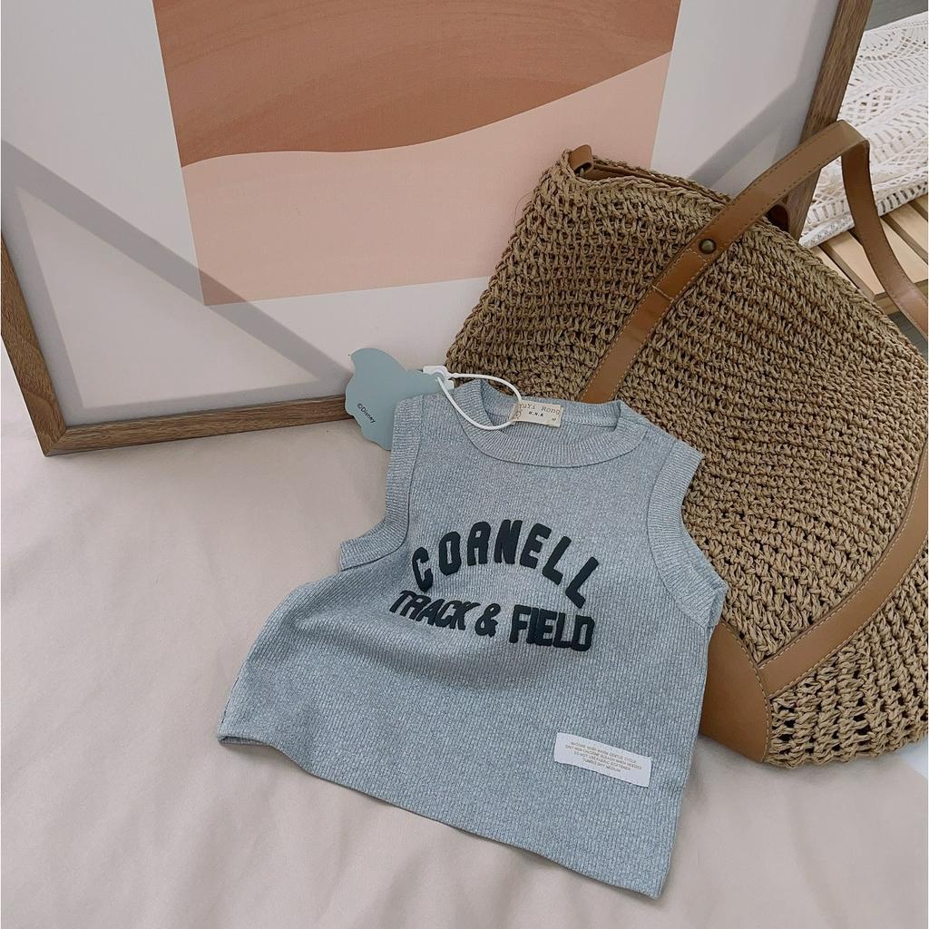 Áo ba lỗ bé trai, bé gái, áo ba lỗ Basic chất tăm lạnh Quảng châu xịn xò mát lạnh cho bé 6-26kg