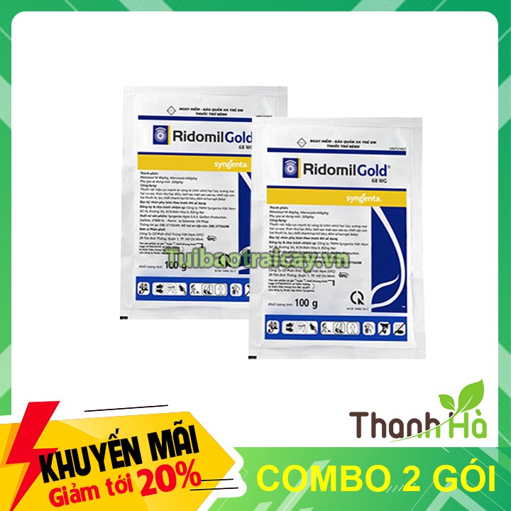 Combo 5 gói Thuốc trừ bệnh RidomilGold 68WG - T29.2