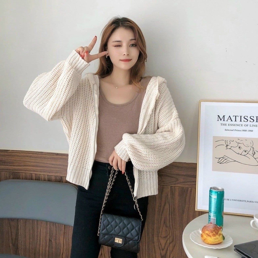 Áo khoác len nữ dây kéo cardigan mỏng thu đông thời trang ulzzang hàn quốc Fmstyle Saigon 21KLU10P51405-21KLU11JM1901 | BigBuy360 - bigbuy360.vn