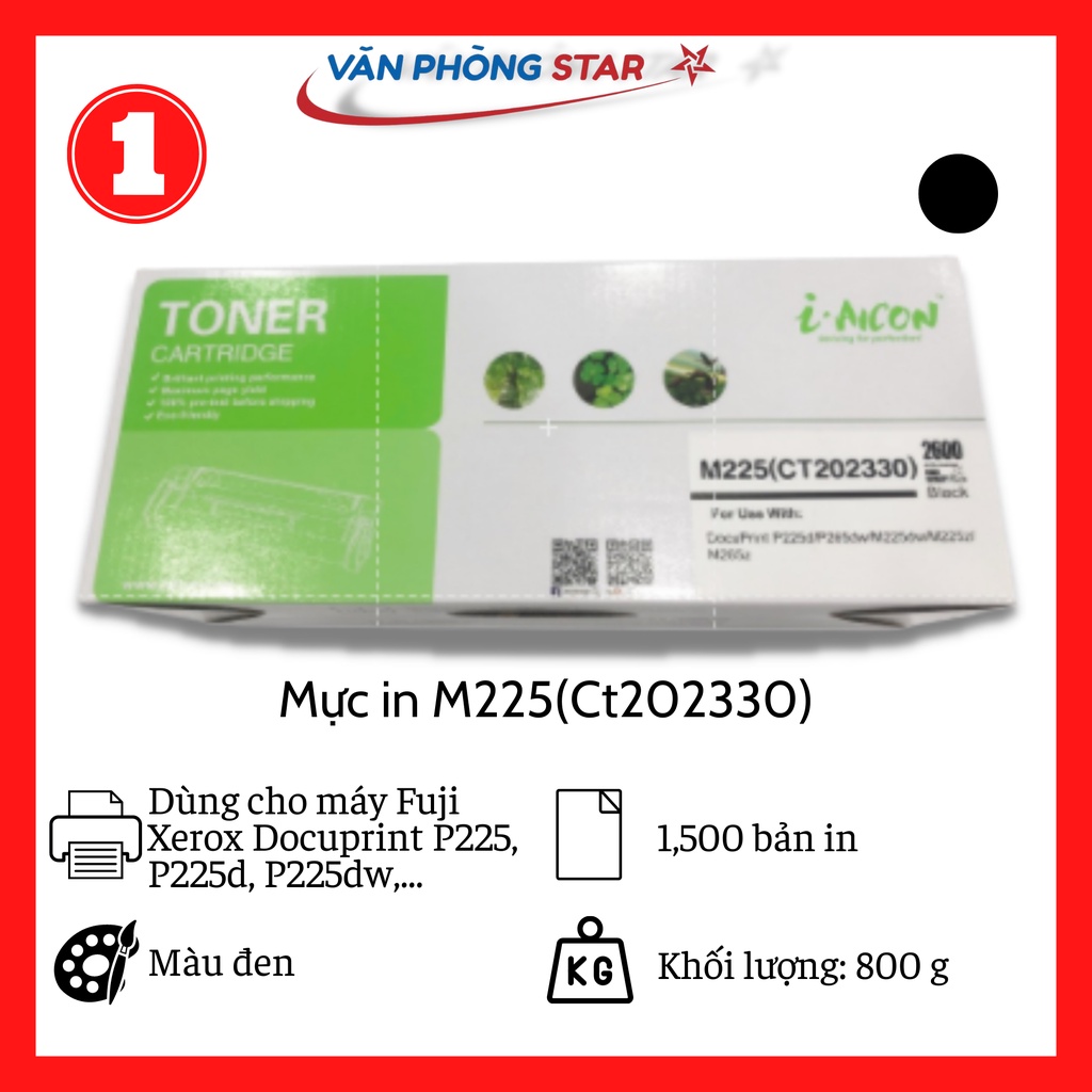 Mực in dùng cho máy in Xerox P225,M225,P265,M265 - M225(Ct202330). BẢO HÀNH  1 ĐỔI 1