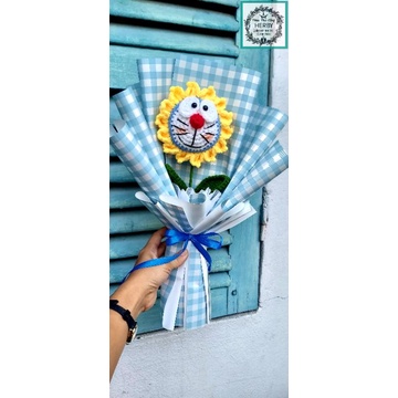Bó hoa len Doraemon hoa dễ thương+ hàng có sẵn