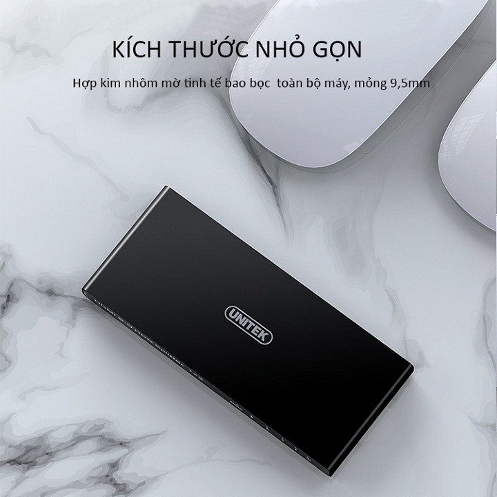 UNITEK V118A: Bộ Chia HDMI 1 Ra 2 Cổng Hỗ Trợ 4K Cao Cấp