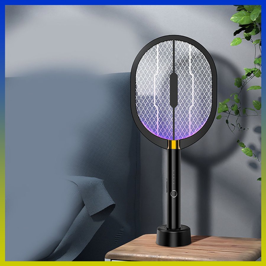 Vợt muỗi  thông minh tự động, Vợt bắt muỗi cao cấp kiêm đèn bắt muỗi tự động sạc tích điện