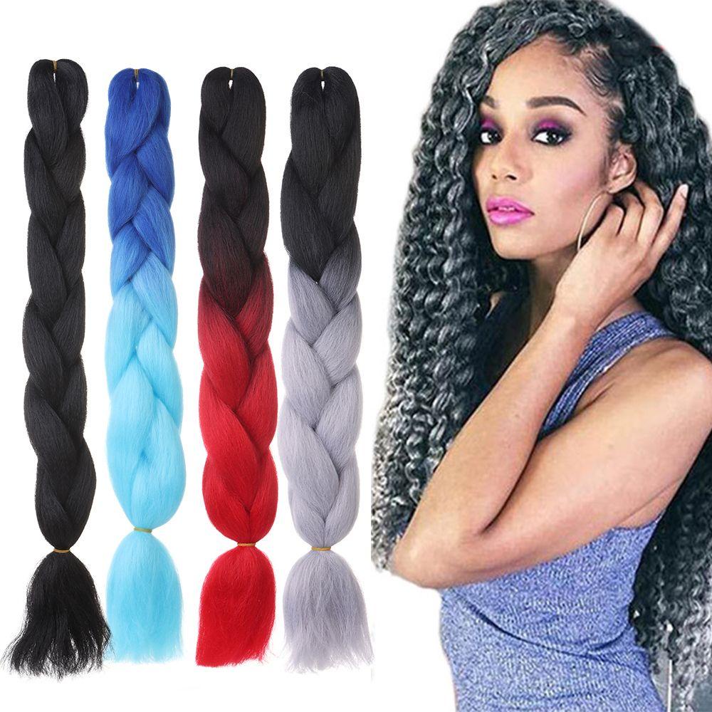 Bím Tóc Sợi Tổng Hợp Màu Ombre Chịu Nhiệt Độ Cao DIY