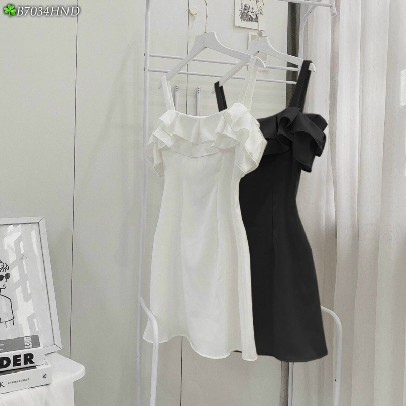 (shop bigsize nữ 50kg-90kg) Đầm rớt vai dáng chữ A đi tiệc sang chảnh- DA983