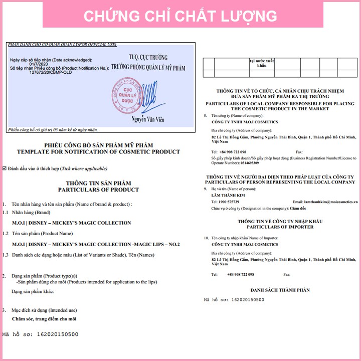 Son Thỏi Lì Môi Hồ Ngọc Dưỡng Ẩm Lâu Trôi MOI x Công Trí Chính Hãng M.O.I Nhập Hàn Quốc | BigBuy360 - bigbuy360.vn