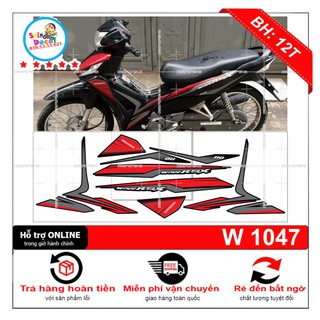 [SHIN DECAL] Tem xe wave RSX zin đỏ đen