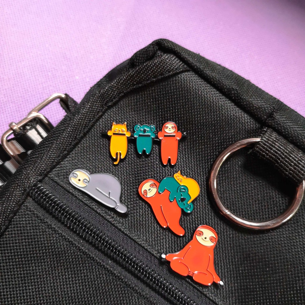 Ghim cài áo QIHE JEWELRY họa tiết chú gấu Koala vui nhộn dễ thương