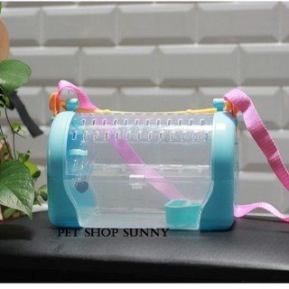 Lồng xách quai đeo du lịch full phụ kiện cho hamster, sóc bay, nhím