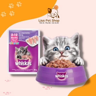 Pate Whiskas mèo con 80g thức ăn ướt cho mèo