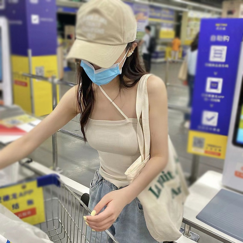 Áo Hai Dây Màu Sắc Trơn Quyến Rũ Thời Trang Cho Nữ