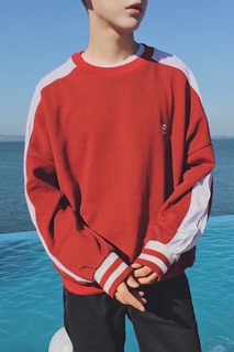 Áo sweater tay phối siêu cute
