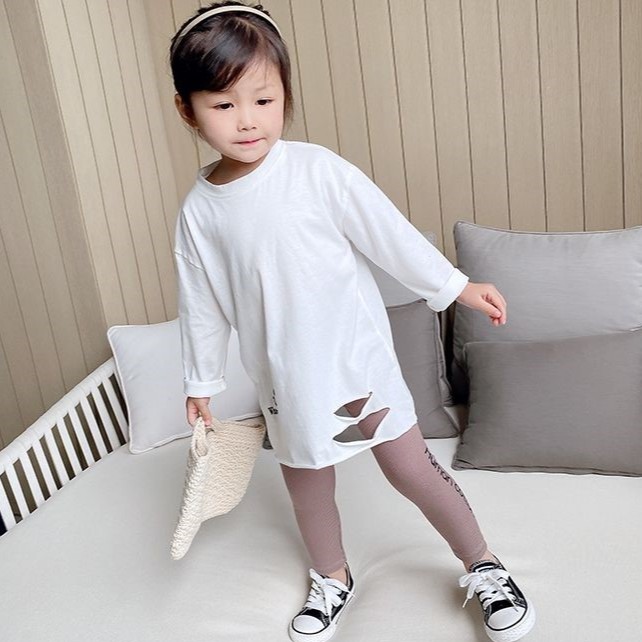 Áo thun trẻ em cổ tròn in hình hoạt hình hàn quốc unisex top