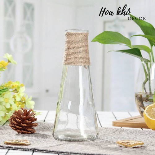 [ TẶNG KÈM DÂY THỪNG ] LỌ HOA THUỶ TINH❤️ FREESHIP 50K ❤️ BÌNH CẮM HOA TAM GIÁC DECOR CHỤP ẢNH, TRANG TRÍ NHÀ CỬA