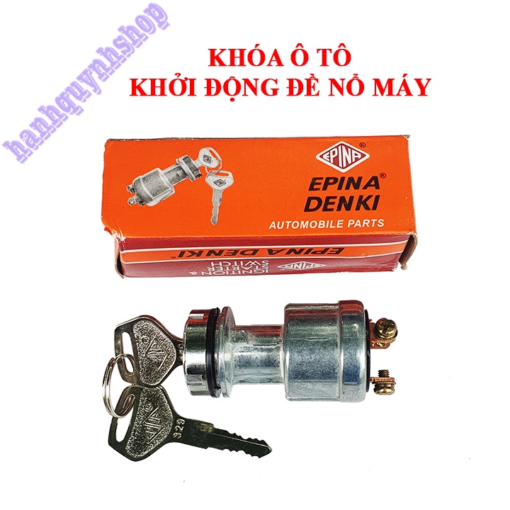 Ổ khóa ô tô máy công trình 3 chân, khóa khởi động đề nổ loại đẹp