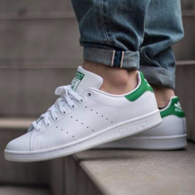 Giày trắng Stan_Smith gót màu chuẩn đẹp fullbox hàng chuẩn