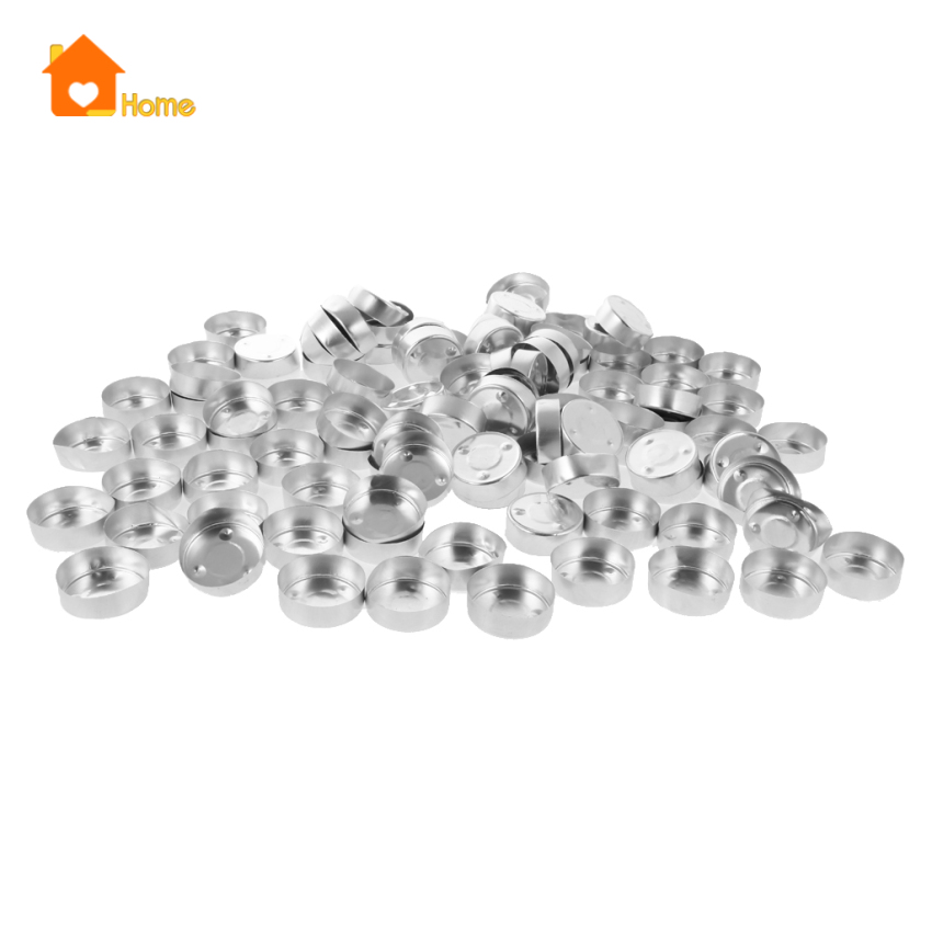 [Love_Home]200 Pieces Empty Aluminum Tealight Cups DIY Candles Containers Case