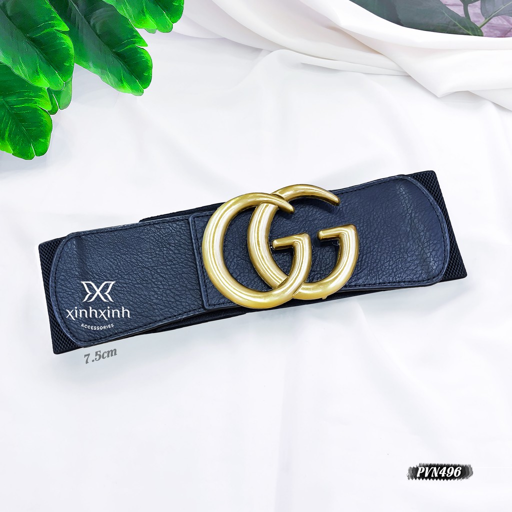 Belt váy, đai váy da bản to mặt kim loại thời trang - Xinh Xinh Accessories