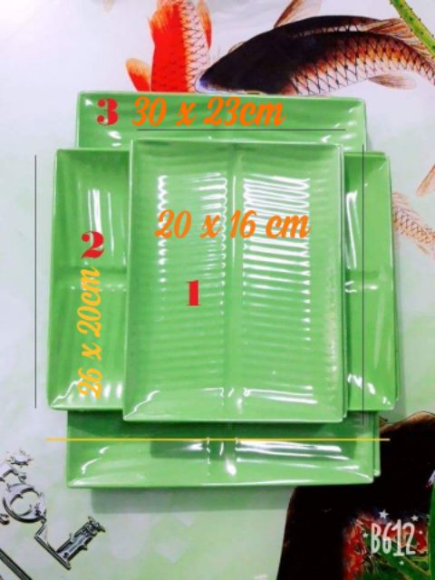 Đĩa Lá Chuối HÌnh Chữ Nhật Nhiều Size