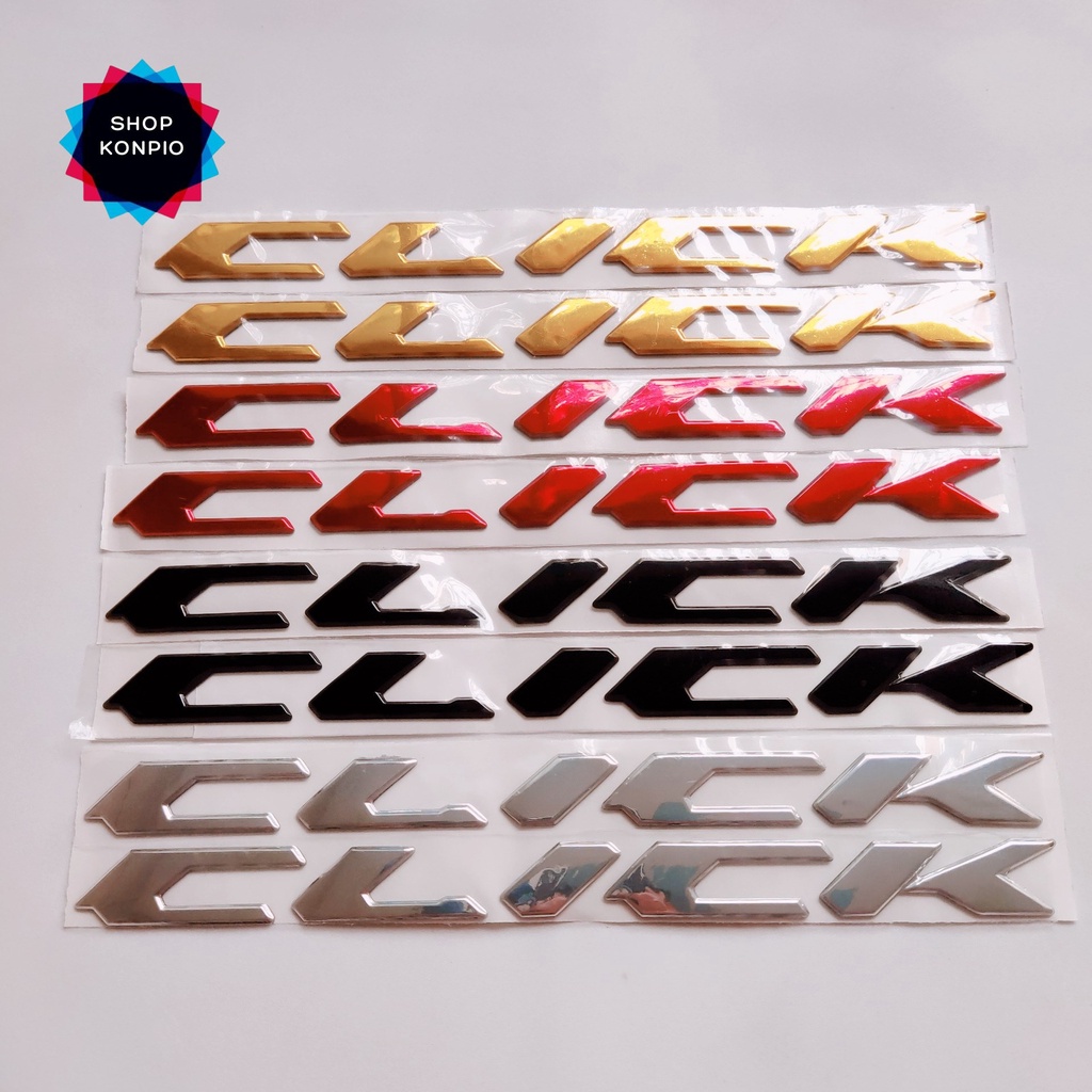Cặp Tem Chữ Click Thái Dập Nổi Dán Xe Chống Thấm Cực Đẹp