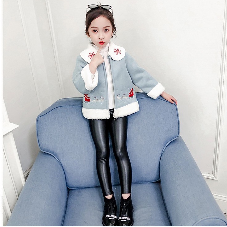 Áo khoác lót lông hoa tuyết bé gái size 15-40kg chất siêu mịn đẹp (HÀNG QCCC) AK05