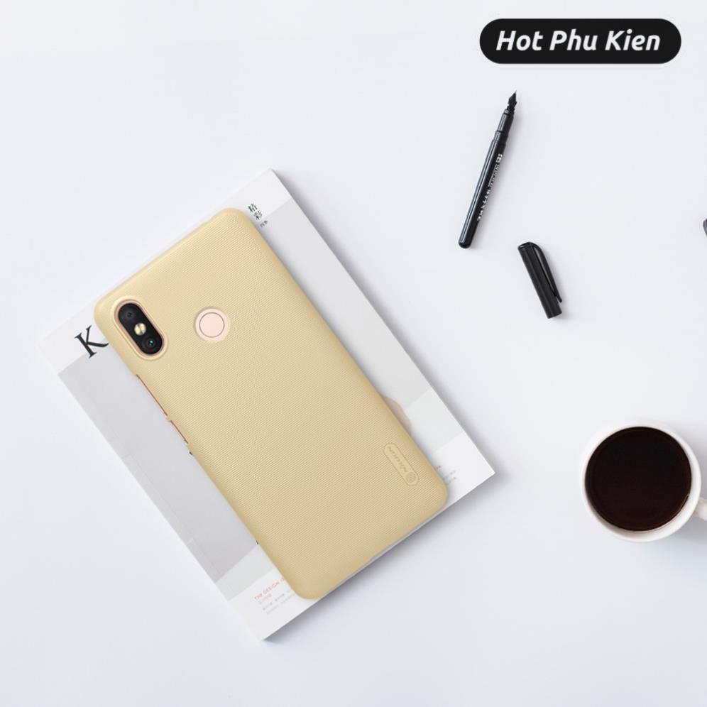 BH[ 1 ĐỔI 1]Ốp lưng sần Xiaomi Mi Max 3 Nillkin mặt lưng nhung mịn (Tặng kèm 1 miếng dán màn hình hoặc đế dựng điện thoạ