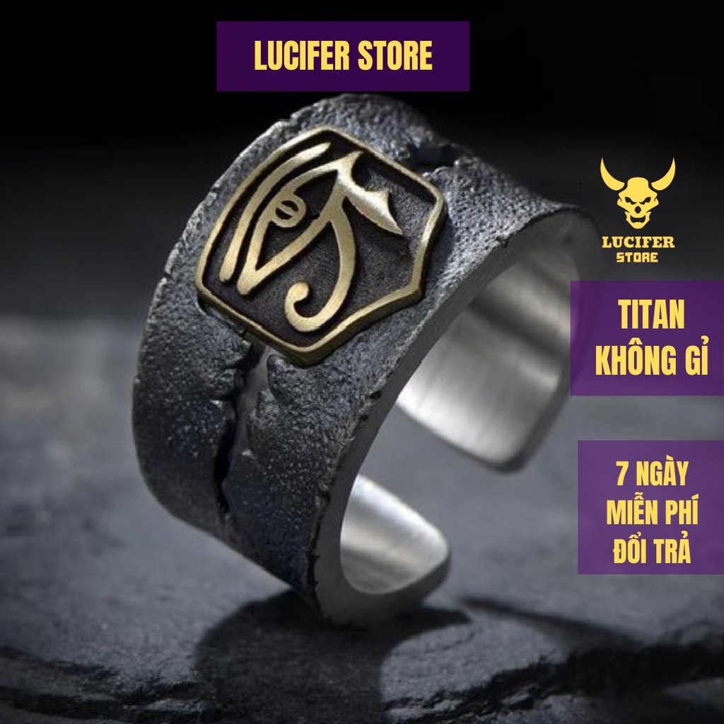 Nhẫn Nam Bạc Đẹp Cá Tính Unisex HipHop Basic Ngầu Trơn Nam Ximen Ring Lucifer Store Nhẫn Titan Không Gỉ - Ximen