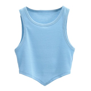 Áo croptop nữ lai nhọn chất thun gân
