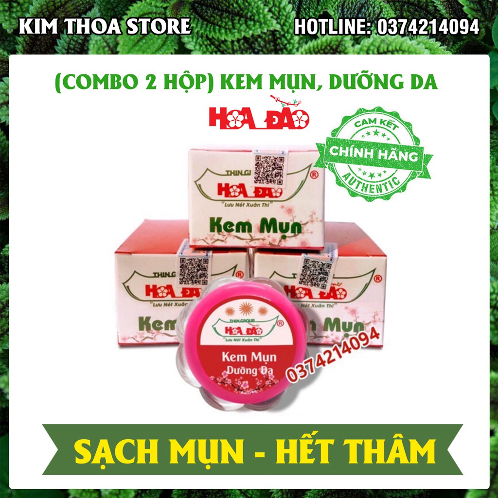 (Combo 2 Hộp] Kem Mụn Dưỡng Da Hoa Đào ThinGroup 8g chính hãng