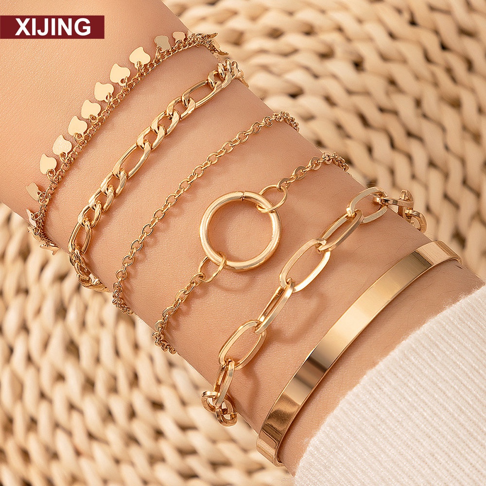 Set 6 Vòng Đeo Tay Phong Cách Boho Đơn Giản