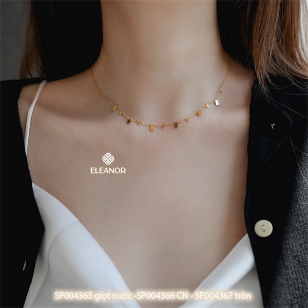 Dây chuyền nữ titan Eleanor Accessories sợi mảnh mặt hình học phụ kiện trang sức 4365