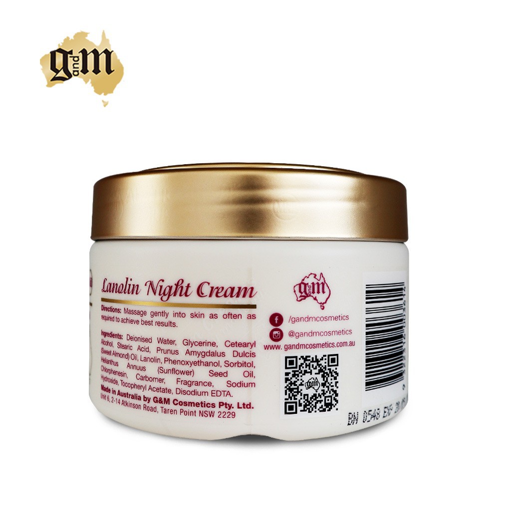 [Chuẩn Úc] Kem Cừu Ban đêm G&M Australian Lanolin Oil Night Nourishing Cream MKII 250g | BigBuy360 - bigbuy360.vn