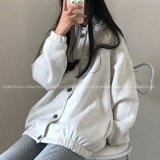 ÁO NỈ CARDIGAN NÚT CÀI (có mũ/ảnh thật)
