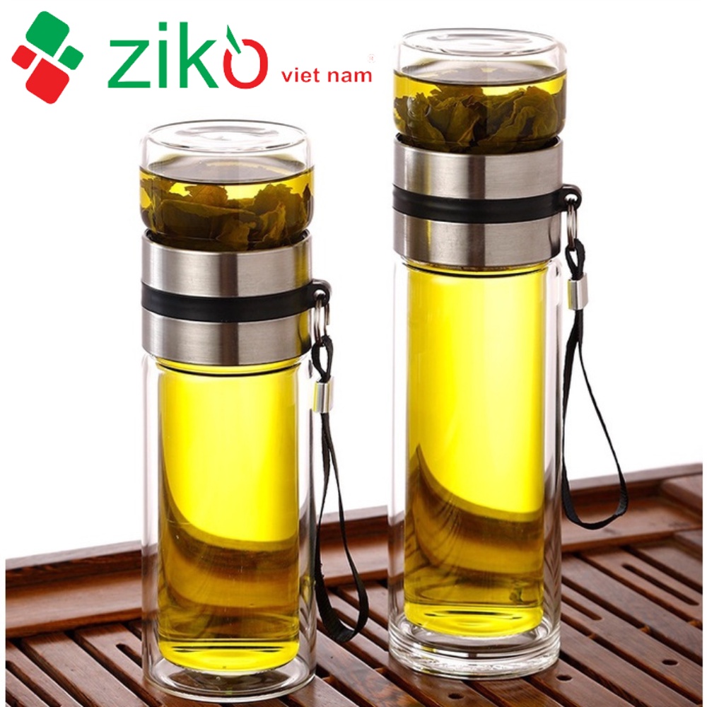 Bình pha trà thuỷ tinh 2 lớp giữ nhiệt có lõi lọc inox 304 Hoàng Mai Hà Nội