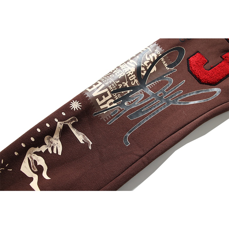 Travis Scott Jack CJ Khăn Thêu Quần Thể Thao Đường Phố Mỹ Cao Cấp Cho Nam Và Nữ