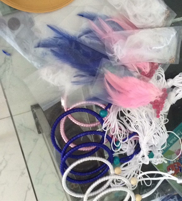 Bộ nguyên liệu làm móc khoá dreamcatcher