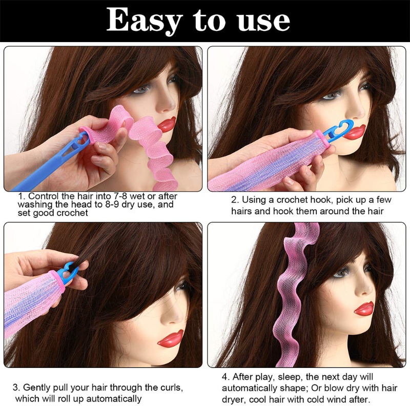 Bộ 24 Dụng Cụ Uốn Tóc Gợn Sóng Thần Kỳ Không Dùng Nhiệt