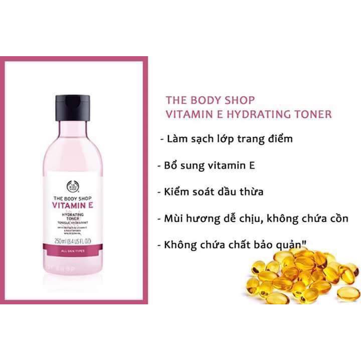 Nước Hoa Hồng THE BODY SHOP VITAMIN E HYDRATING TONER 250ML